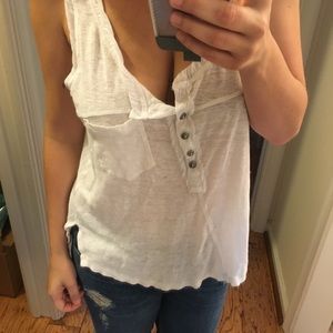Free People White Tank Top